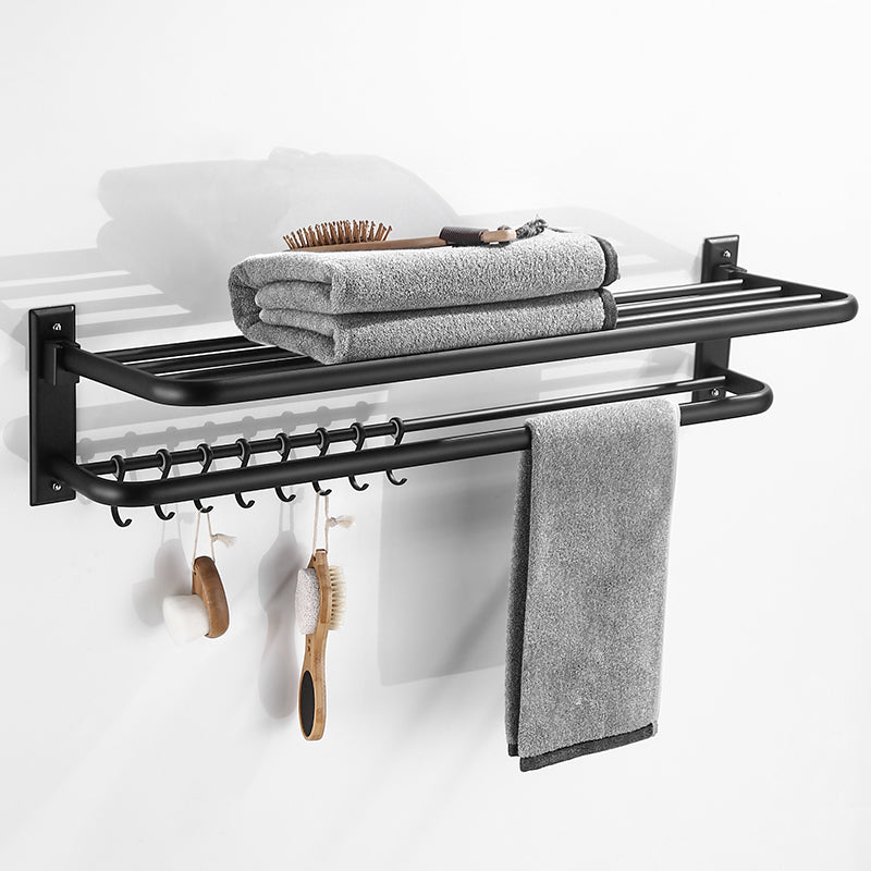 Matte Black Bathroom Hardware Set Modern Bathroom Accessory as Individual or as A Set Towel Rack (31"L) Clearhalo 'Bathroom Hardware Sets' 'Bathroom Hardware' 'Bathroom Remodel & Bathroom Fixtures' 'bathroom_hardware_sets' 'Home Improvement' 'home_improvement' 'home_improvement_bathroom_hardware_sets' 6893144