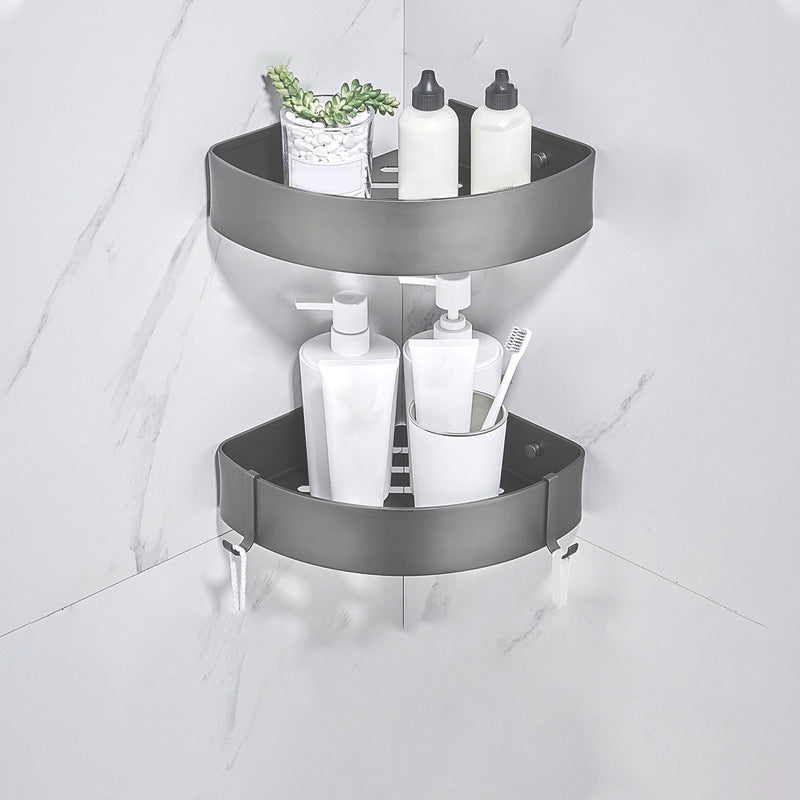 Modern Chrome Bathroom Accessory Set Aluminum Bath Hardware Set 2-Piece Set Clearhalo 'Bathroom Hardware Sets' 'Bathroom Hardware' 'Bathroom Remodel & Bathroom Fixtures' 'bathroom_hardware_sets' 'Home Improvement' 'home_improvement' 'home_improvement_bathroom_hardware_sets' 6893280