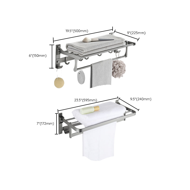 Modern Chrome Bathroom Accessory Set Aluminum Bath Hardware Set Clearhalo 'Bathroom Hardware Sets' 'Bathroom Hardware' 'Bathroom Remodel & Bathroom Fixtures' 'bathroom_hardware_sets' 'Home Improvement' 'home_improvement' 'home_improvement_bathroom_hardware_sets' 6893285