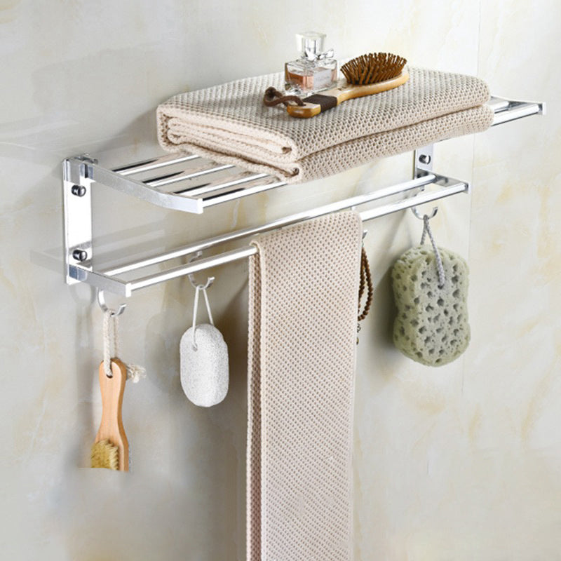 Modern Stainless Steel Paper Holder Bath Shelf Bathroom Accessory Kit Towel Rack Clearhalo 'Bathroom Hardware Sets' 'Bathroom Hardware' 'Bathroom Remodel & Bathroom Fixtures' 'bathroom_hardware_sets' 'Home Improvement' 'home_improvement' 'home_improvement_bathroom_hardware_sets' 6893351