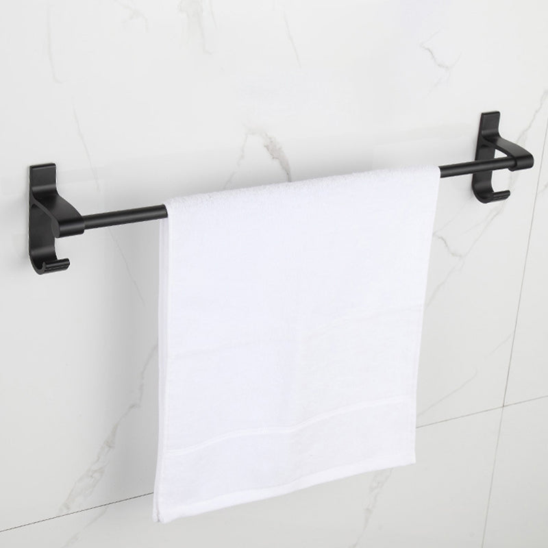 Modern Matte Black Bath Shelf Paper Holder Bathroom Accessory Kit Single Bar Towel Bar (24"L) Clearhalo 'Bathroom Hardware Sets' 'Bathroom Hardware' 'Bathroom Remodel & Bathroom Fixtures' 'bathroom_hardware_sets' 'Home Improvement' 'home_improvement' 'home_improvement_bathroom_hardware_sets' 6893376