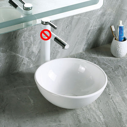 Modern Vessel Bathroom Sink Porcelain with Pop-Up Drain Vessel Sink without Faucet 11"L x 11"W x 5"H Clearhalo 'Bathroom Remodel & Bathroom Fixtures' 'Bathroom Sinks & Faucet Components' 'Bathroom Sinks' 'bathroom_sink' 'Home Improvement' 'home_improvement' 'home_improvement_bathroom_sink' 6894609