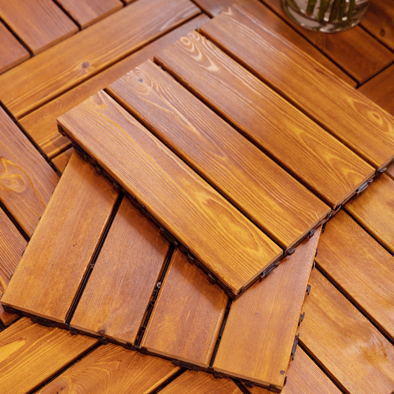 Wood Floor Tile Solid Wood Click-Locking Waterproof Plank Flooring Clearhalo 'Flooring 'Hardwood Flooring' 'hardwood_flooring' 'Home Improvement' 'home_improvement' 'home_improvement_hardwood_flooring' Walls and Ceiling' 6894847