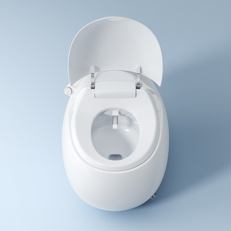 Contemporary White Heated Seat Floor Mount Bidet Round Smart Bidet Clearhalo 'Bathroom Remodel & Bathroom Fixtures' 'Bidets' 'Home Improvement' 'home_improvement' 'home_improvement_bidets' 'Toilets & Bidets' 6895112