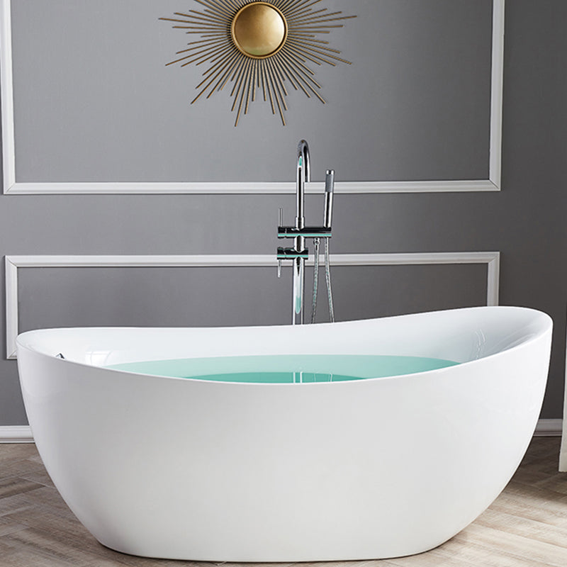 Modern Acrylic Freestanding Bath Tub Soaking 31.5-inch Tall Bathtub in White Tub Clearhalo 'Bathroom Remodel & Bathroom Fixtures' 'Bathtubs' 'Home Improvement' 'home_improvement' 'home_improvement_bathtubs' 'Showers & Bathtubs' 6895643