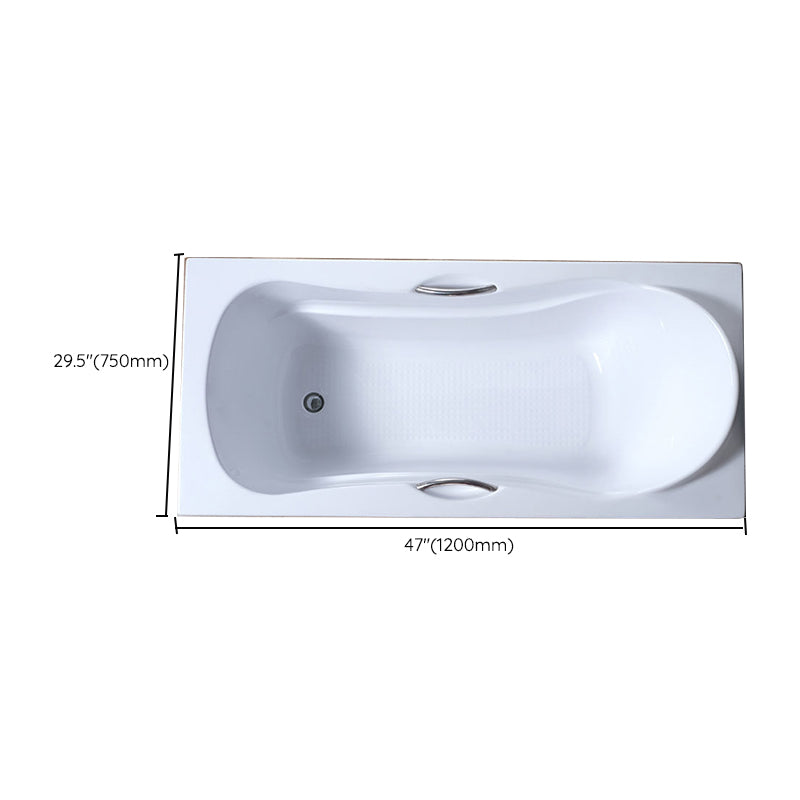 Acrylic Soaking Bath Antique Finish Rectangular Back to Wall Bath Tub Clearhalo 'Bathroom Remodel & Bathroom Fixtures' 'Bathtubs' 'Home Improvement' 'home_improvement' 'home_improvement_bathtubs' 'Showers & Bathtubs' 6895720