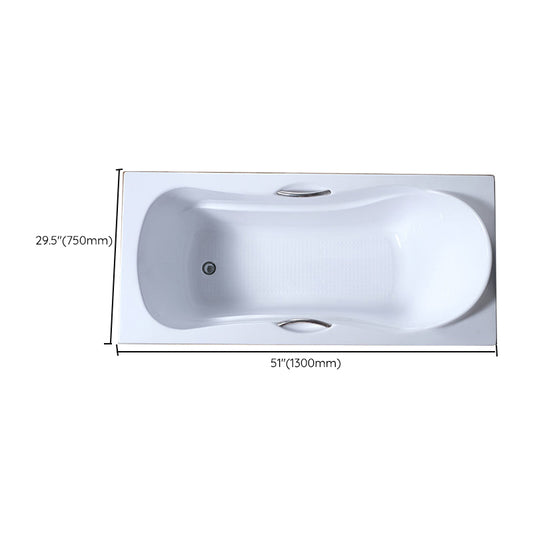 Acrylic Soaking Bath Antique Finish Rectangular Back to Wall Bath Tub Clearhalo 'Bathroom Remodel & Bathroom Fixtures' 'Bathtubs' 'Home Improvement' 'home_improvement' 'home_improvement_bathtubs' 'Showers & Bathtubs' 6895722