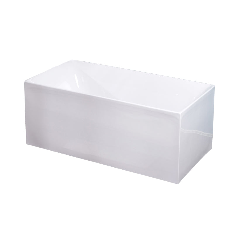 Acrylic Soaking Bathtub White Rectangular Back to Wall Bath Tub Clearhalo 'Bathroom Remodel & Bathroom Fixtures' 'Bathtubs' 'Home Improvement' 'home_improvement' 'home_improvement_bathtubs' 'Showers & Bathtubs' 6895754