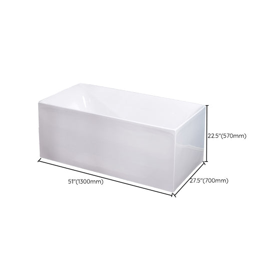 Acrylic Soaking Bathtub White Rectangular Back to Wall Bath Tub Clearhalo 'Bathroom Remodel & Bathroom Fixtures' 'Bathtubs' 'Home Improvement' 'home_improvement' 'home_improvement_bathtubs' 'Showers & Bathtubs' 6895767