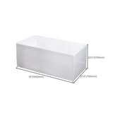 Acrylic Soaking Bathtub White Rectangular Back to Wall Bath Tub Clearhalo 'Bathroom Remodel & Bathroom Fixtures' 'Bathtubs' 'Home Improvement' 'home_improvement' 'home_improvement_bathtubs' 'Showers & Bathtubs' 6895767