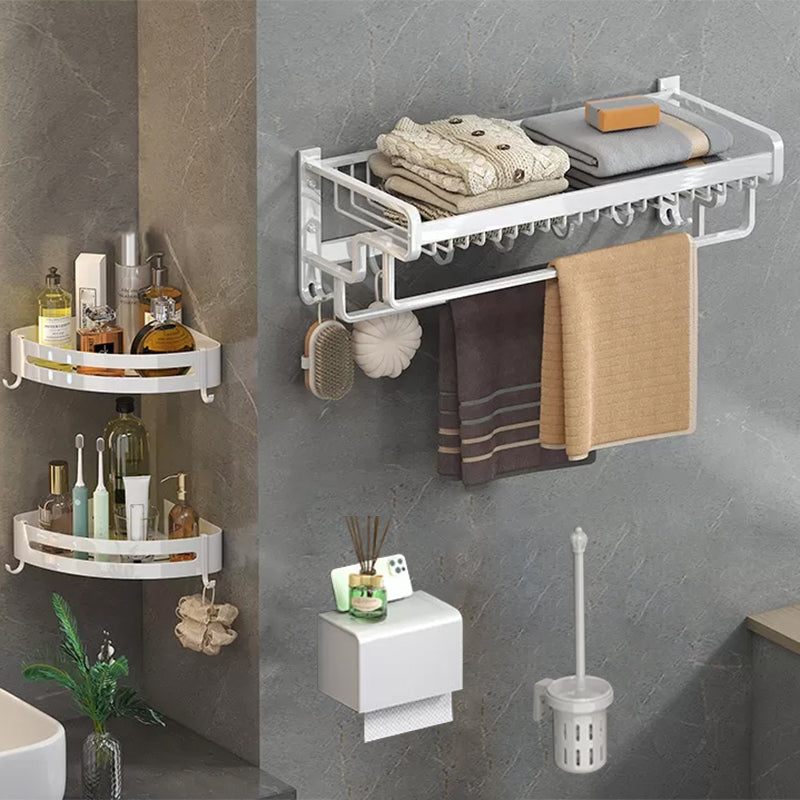 Modern Bathroom Accessory Kit White Paper Holder Bath Shelf Bath Hardware Set 5-Piece Set (Toilet Paper Holder) Clearhalo 'Bathroom Hardware Sets' 'Bathroom Hardware' 'Bathroom Remodel & Bathroom Fixtures' 'bathroom_hardware_sets' 'Home Improvement' 'home_improvement' 'home_improvement_bathroom_hardware_sets' 6896960