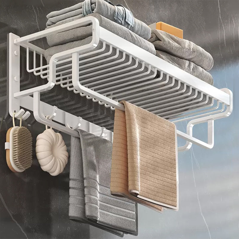 Modern Bathroom Accessory Kit White Paper Holder Bath Shelf Bath Hardware Set Clearhalo 'Bathroom Hardware Sets' 'Bathroom Hardware' 'Bathroom Remodel & Bathroom Fixtures' 'bathroom_hardware_sets' 'Home Improvement' 'home_improvement' 'home_improvement_bathroom_hardware_sets' 6896972