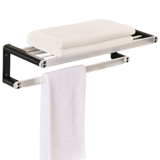 Modern Bathroom Accessory Kit Black Towel Bar Bath Shelf Bathroom Hardware Set Clearhalo 'Bathroom Hardware Sets' 'Bathroom Hardware' 'Bathroom Remodel & Bathroom Fixtures' 'bathroom_hardware_sets' 'Home Improvement' 'home_improvement' 'home_improvement_bathroom_hardware_sets' 6897193