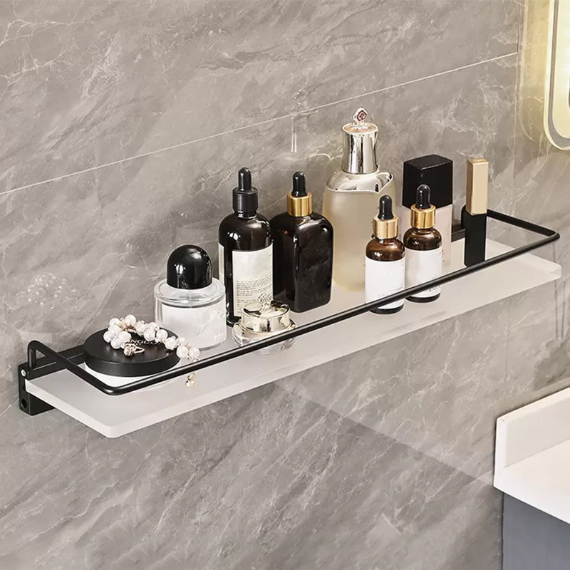 Modern Bathroom Accessory Set Bath Shelf Towel Bar Black Bath Hardware Set Clearhalo 'Bathroom Hardware Sets' 'Bathroom Hardware' 'Bathroom Remodel & Bathroom Fixtures' 'bathroom_hardware_sets' 'Home Improvement' 'home_improvement' 'home_improvement_bathroom_hardware_sets' 6897255