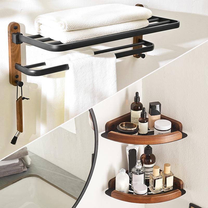 Traditional Bathroom Accessory As Individual Or As a Set in Black Black 3-Piece Set Clearhalo 'Bathroom Hardware Sets' 'Bathroom Hardware' 'Bathroom Remodel & Bathroom Fixtures' 'bathroom_hardware_sets' 'Home Improvement' 'home_improvement' 'home_improvement_bathroom_hardware_sets' 6897396