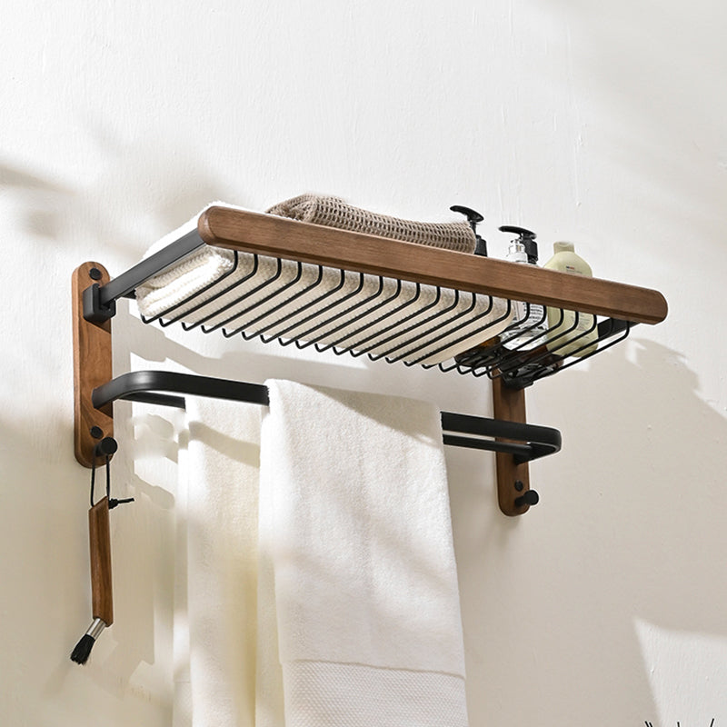 Traditional Bathroom Accessory As Individual Or As a Set in Black Brown Towel Rack (24"L) Clearhalo 'Bathroom Hardware Sets' 'Bathroom Hardware' 'Bathroom Remodel & Bathroom Fixtures' 'bathroom_hardware_sets' 'Home Improvement' 'home_improvement' 'home_improvement_bathroom_hardware_sets' 6897404