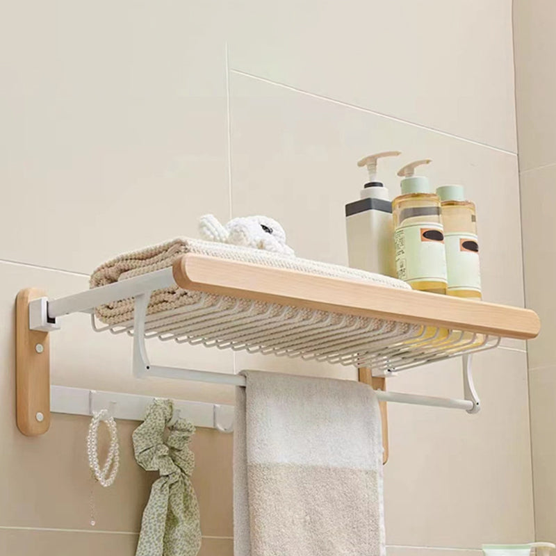 White Bathroom Set Solid Wood & Aluminum Bathroom Accessory as Individual or as a Set Mesh Basket Towel Holder Clearhalo 'Bathroom Hardware Sets' 'Bathroom Hardware' 'Bathroom Remodel & Bathroom Fixtures' 'bathroom_hardware_sets' 'Home Improvement' 'home_improvement' 'home_improvement_bathroom_hardware_sets' 6897475