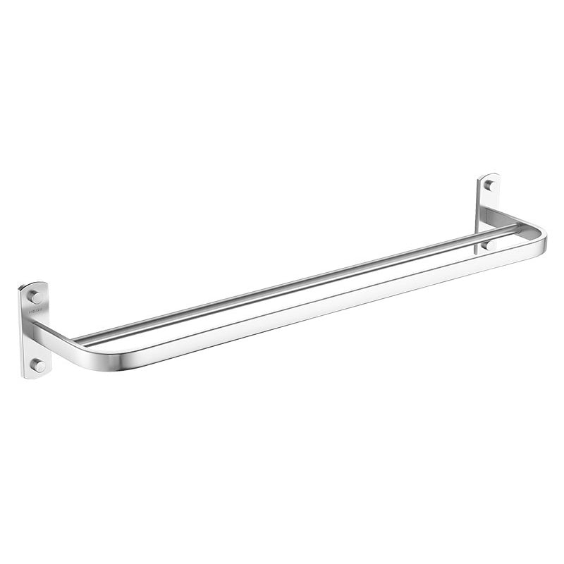 Silver Bathroom Hardware Set Modern Bathroom Accessory as Individual or as A Set Towel Bar Clearhalo 'Bathroom Hardware Sets' 'Bathroom Hardware' 'Bathroom Remodel & Bathroom Fixtures' 'bathroom_hardware_sets' 'Home Improvement' 'home_improvement' 'home_improvement_bathroom_hardware_sets' 6897793