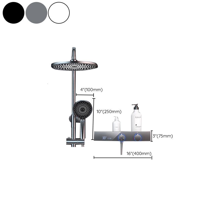 Shower System Rain Shower Head Massage/Jet Handheld Shower Trim Clearhalo 'Bathroom Remodel & Bathroom Fixtures' 'Home Improvement' 'home_improvement' 'home_improvement_shower_faucets' 'Shower Faucets & Systems' 'shower_faucets' 'Showers & Bathtubs Plumbing' 'Showers & Bathtubs' 6897937