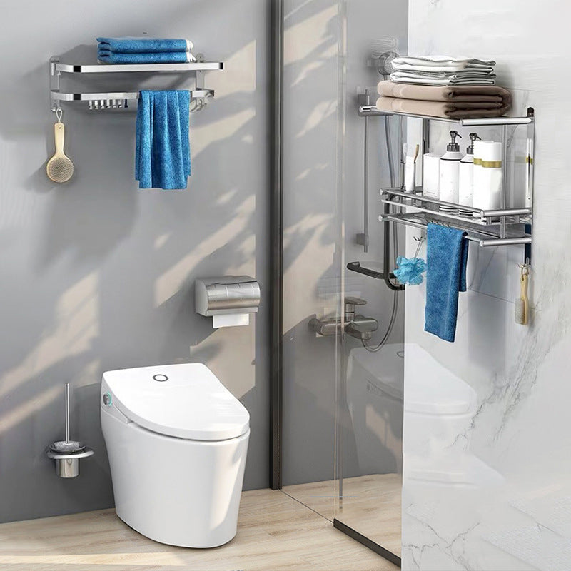 Classic Polished Chrome Bathroom Accessory Set Towel Bar/Paper Holder/Robe Hook Included Clearhalo 'Bathroom Hardware Sets' 'Bathroom Hardware' 'Bathroom Remodel & Bathroom Fixtures' 'bathroom_hardware_sets' 'Home Improvement' 'home_improvement' 'home_improvement_bathroom_hardware_sets' 6908074