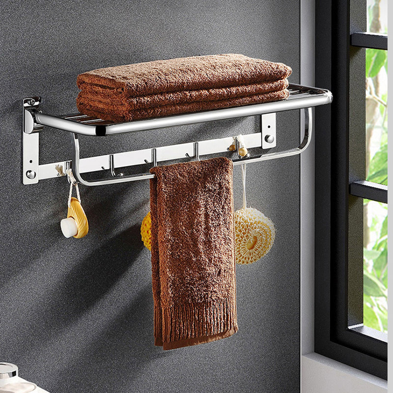 Classic Polished Chrome Bathroom Accessory Set Towel Bar/Paper Holder/Robe Hook Included Clearhalo 'Bathroom Hardware Sets' 'Bathroom Hardware' 'Bathroom Remodel & Bathroom Fixtures' 'bathroom_hardware_sets' 'Home Improvement' 'home_improvement' 'home_improvement_bathroom_hardware_sets' 6908079