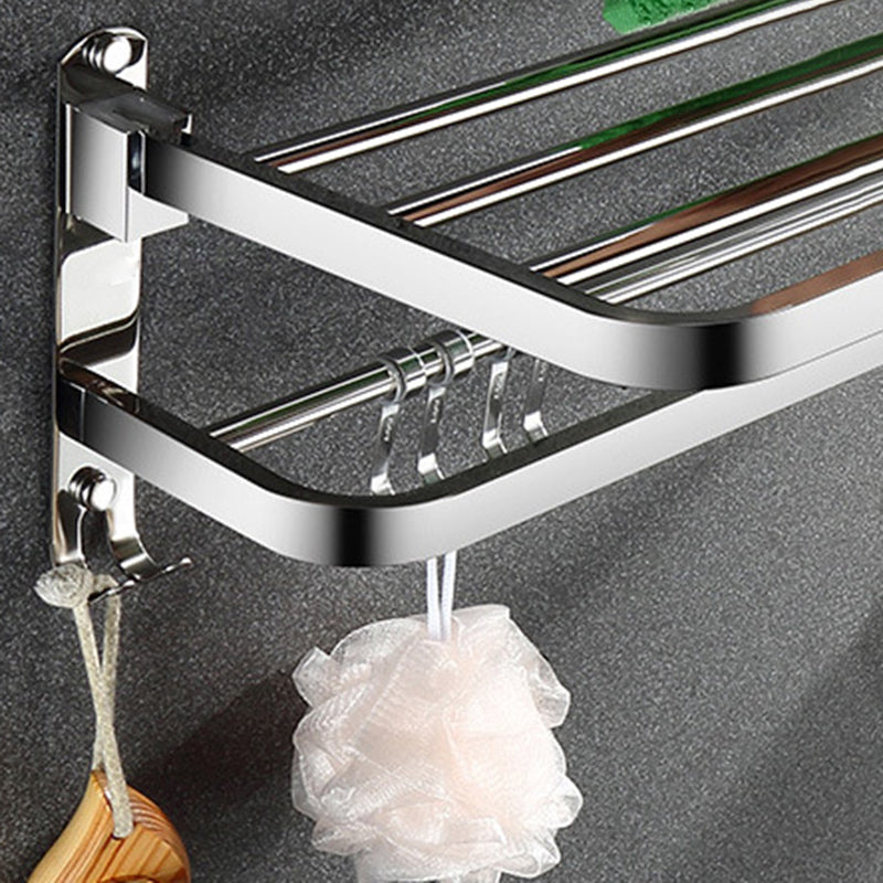 Classic Polished Chrome Bathroom Accessory Set Towel Bar/Paper Holder/Robe Hook Included Clearhalo 'Bathroom Hardware Sets' 'Bathroom Hardware' 'Bathroom Remodel & Bathroom Fixtures' 'bathroom_hardware_sets' 'Home Improvement' 'home_improvement' 'home_improvement_bathroom_hardware_sets' 6908095