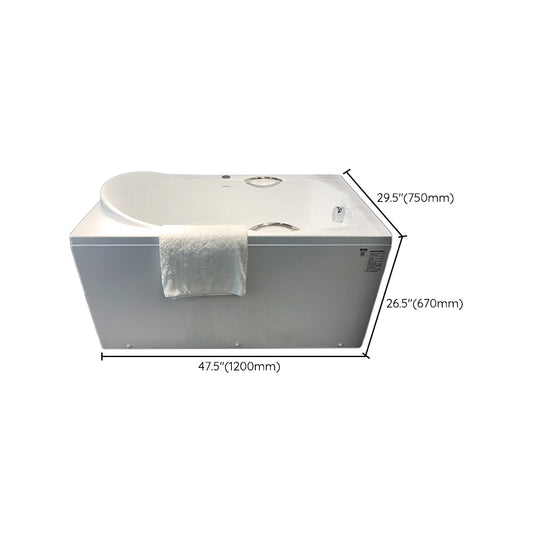 Soaking Bathtub Antique Finish Rectangular Back to Wall Bath Tub with Seat Clearhalo 'Bathroom Remodel & Bathroom Fixtures' 'Bathtubs' 'Home Improvement' 'home_improvement' 'home_improvement_bathtubs' 'Showers & Bathtubs' 6908195