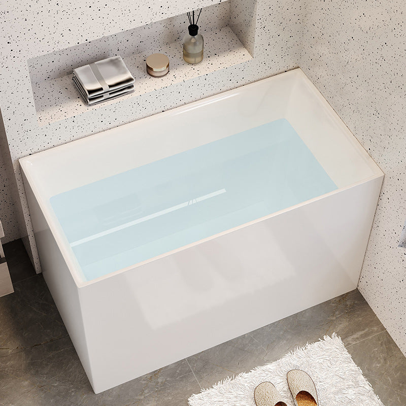 Modern Acrylic Rectangular Soaking Bathtub 26.77" Tall White Bathtub Without Seat Clearhalo 'Bathroom Remodel & Bathroom Fixtures' 'Bathtubs' 'Home Improvement' 'home_improvement' 'home_improvement_bathtubs' 'Showers & Bathtubs' 6908199