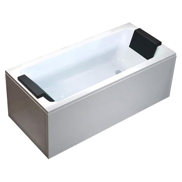 Acrylic Rectangular Bath Soaking Bathtub in White , 22.03" Tall Tub Clearhalo 'Bathroom Remodel & Bathroom Fixtures' 'Bathtubs' 'Home Improvement' 'home_improvement' 'home_improvement_bathtubs' 'Showers & Bathtubs' 6908221