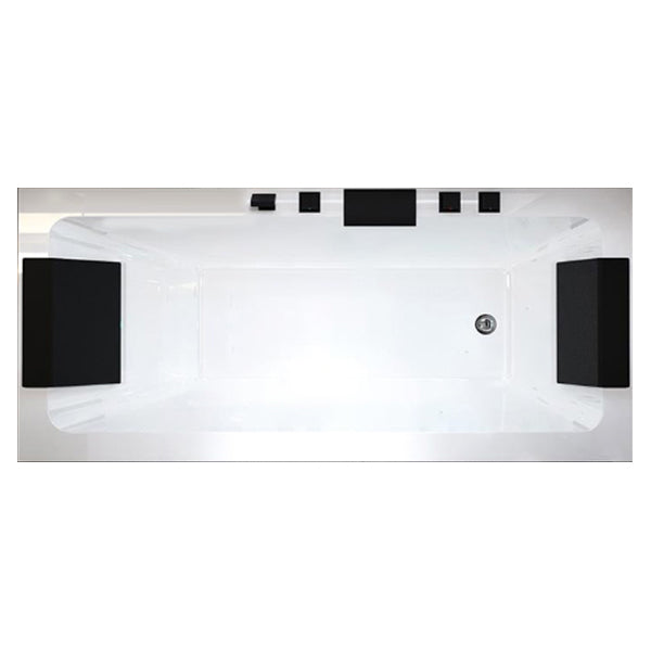 Acrylic Rectangular Bath Soaking Bathtub in White , 22.03" Tall Clearhalo 'Bathroom Remodel & Bathroom Fixtures' 'Bathtubs' 'Home Improvement' 'home_improvement' 'home_improvement_bathtubs' 'Showers & Bathtubs' 6908226