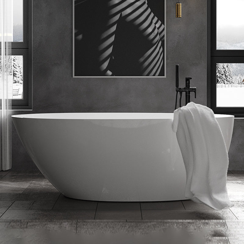 Freestanding Soaking Bathtub Antique Finish Back to Wall Bath Tub White Clearhalo 'Bathroom Remodel & Bathroom Fixtures' 'Bathtubs' 'Home Improvement' 'home_improvement' 'home_improvement_bathtubs' 'Showers & Bathtubs' 6908282