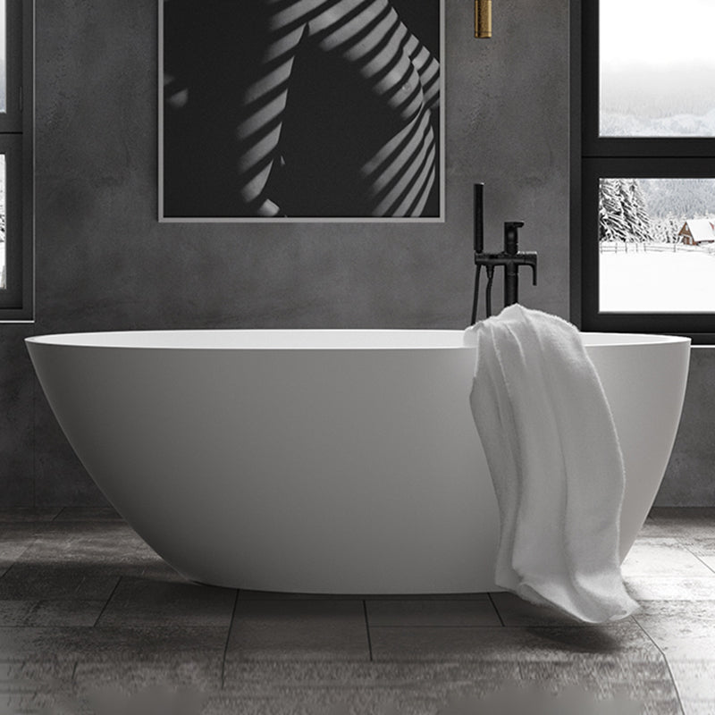 Freestanding Soaking Bathtub Antique Finish Back to Wall Bath Tub Matte White Clearhalo 'Bathroom Remodel & Bathroom Fixtures' 'Bathtubs' 'Home Improvement' 'home_improvement' 'home_improvement_bathtubs' 'Showers & Bathtubs' 6908284