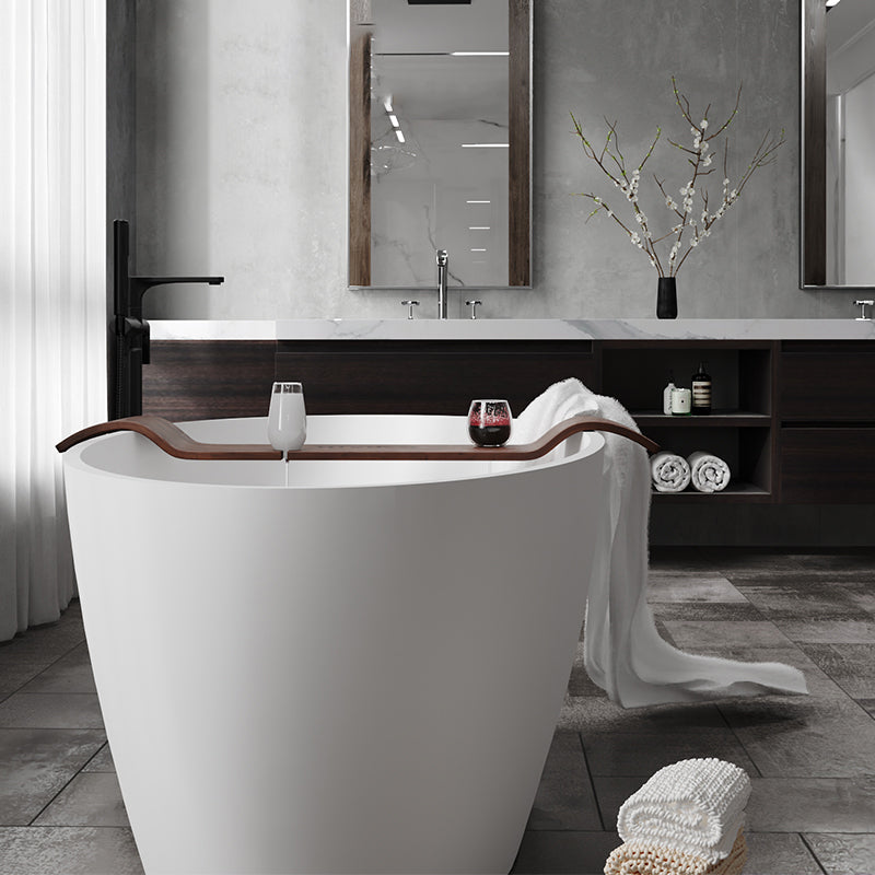 Freestanding Soaking Bathtub Antique Finish Back to Wall Bath Tub Clearhalo 'Bathroom Remodel & Bathroom Fixtures' 'Bathtubs' 'Home Improvement' 'home_improvement' 'home_improvement_bathtubs' 'Showers & Bathtubs' 6908288