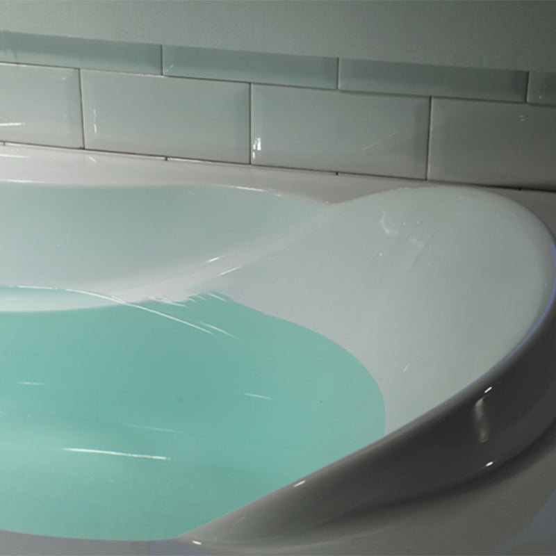 Freestanding Acrylic Bathtub Soaking White Square Modern Back to Wall Bathtub Clearhalo 'Bathroom Remodel & Bathroom Fixtures' 'Bathtubs' 'Home Improvement' 'home_improvement' 'home_improvement_bathtubs' 'Showers & Bathtubs' 6908330