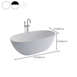 Stone Soaking Bathtub Antique Finish Back to Wall Oval Bath Tub Clearhalo 'Bathroom Remodel & Bathroom Fixtures' 'Bathtubs' 'Home Improvement' 'home_improvement' 'home_improvement_bathtubs' 'Showers & Bathtubs' 6908361