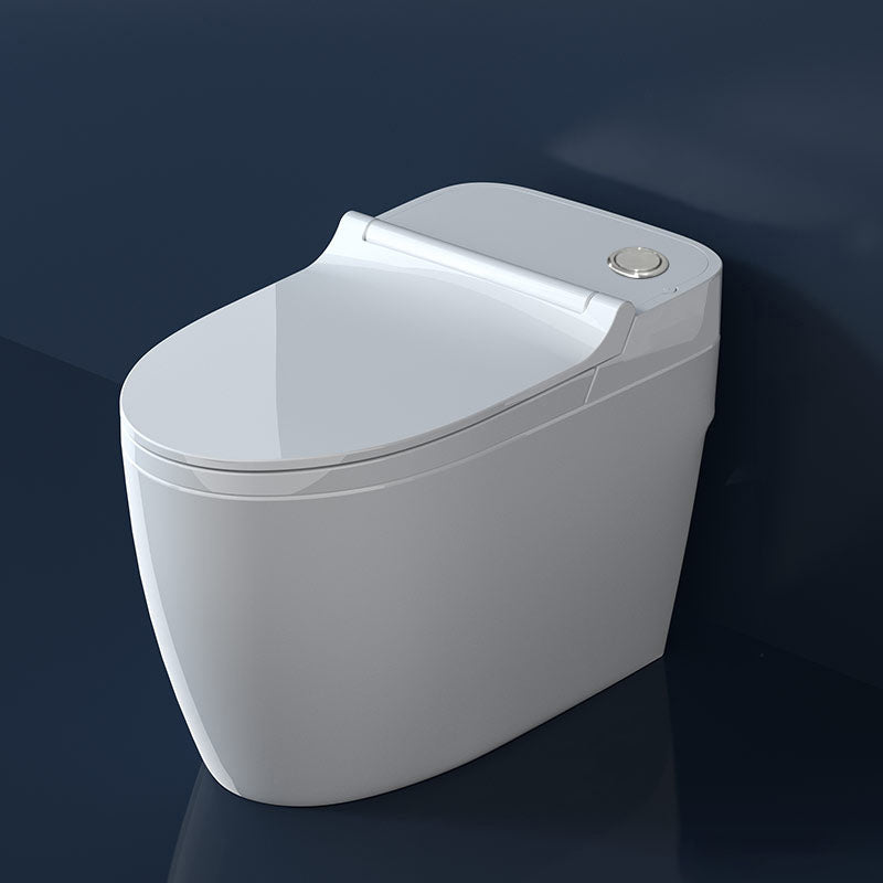 Contemporary Flush Toilet Floor Mounted One-Piece Toilet Porcelain Toilet Bowl 15"L x 27"W x 20"H White Clearhalo 'Bathroom Remodel & Bathroom Fixtures' 'Home Improvement' 'home_improvement' 'home_improvement_toilets' 'Toilets & Bidets' 'Toilets' 6908893