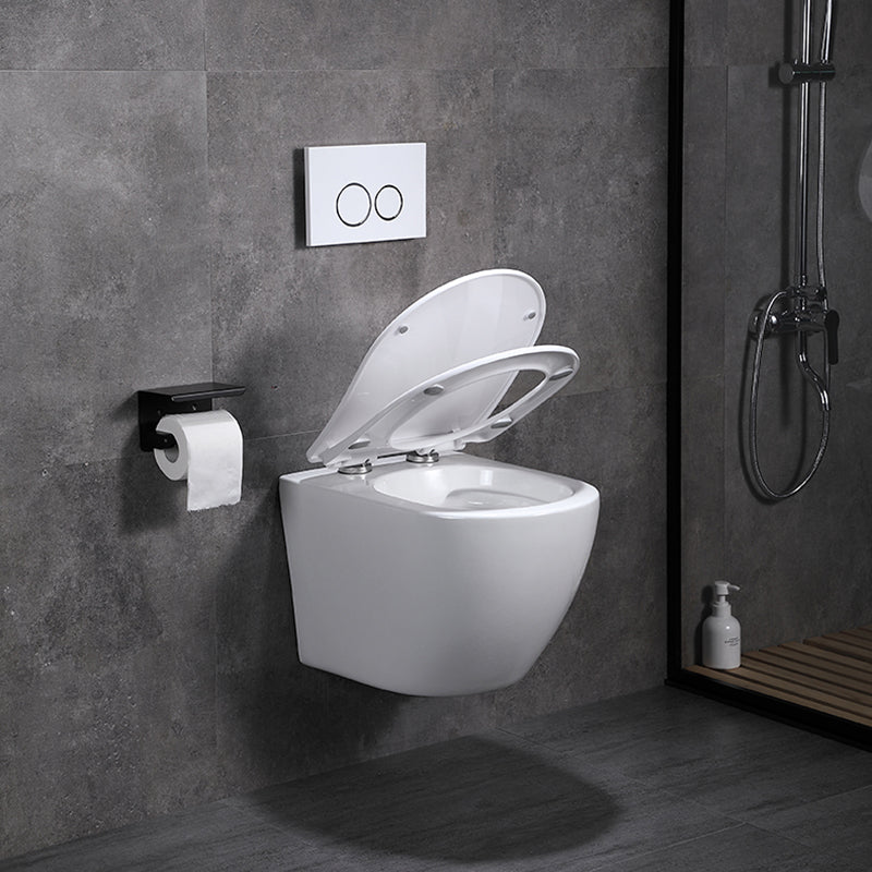 Contemporary Flush Toilet One Piece Wall Mount Porcelain Urine Toilet Clearhalo 'Bathroom Remodel & Bathroom Fixtures' 'Home Improvement' 'home_improvement' 'home_improvement_toilets' 'Toilets & Bidets' 'Toilets' 6908916