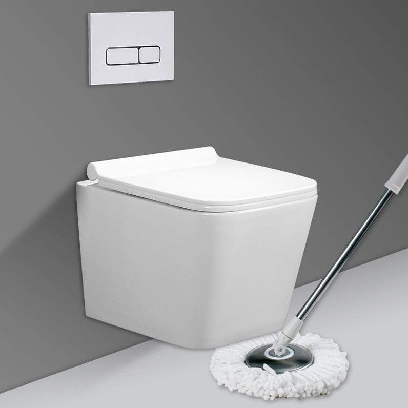 Contemporary Flush Toilet One Piece Wall Mount Porcelain Urine Toilet Clearhalo 'Bathroom Remodel & Bathroom Fixtures' 'Home Improvement' 'home_improvement' 'home_improvement_toilets' 'Toilets & Bidets' 'Toilets' 6908922