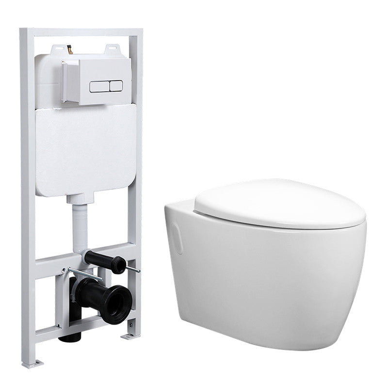 Contemporary Flush Toilet One Piece Wall Mount Porcelain Urine Toilet 15"L x 23"W x 13"H Toilet with High Tanker Clearhalo 'Bathroom Remodel & Bathroom Fixtures' 'Home Improvement' 'home_improvement' 'home_improvement_toilets' 'Toilets & Bidets' 'Toilets' 6908924