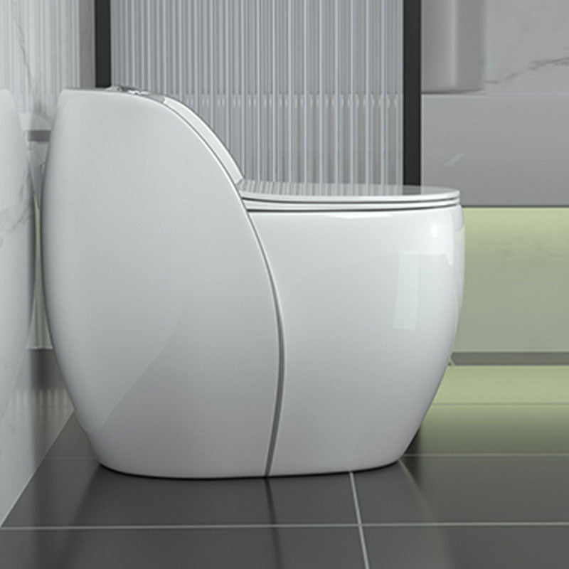 Modern Toilet Bowl Floor Mounted Porcelain Round All-In-One Flush Toilet Clearhalo 'Bathroom Remodel & Bathroom Fixtures' 'Home Improvement' 'home_improvement' 'home_improvement_toilets' 'Toilets & Bidets' 'Toilets' 6909129