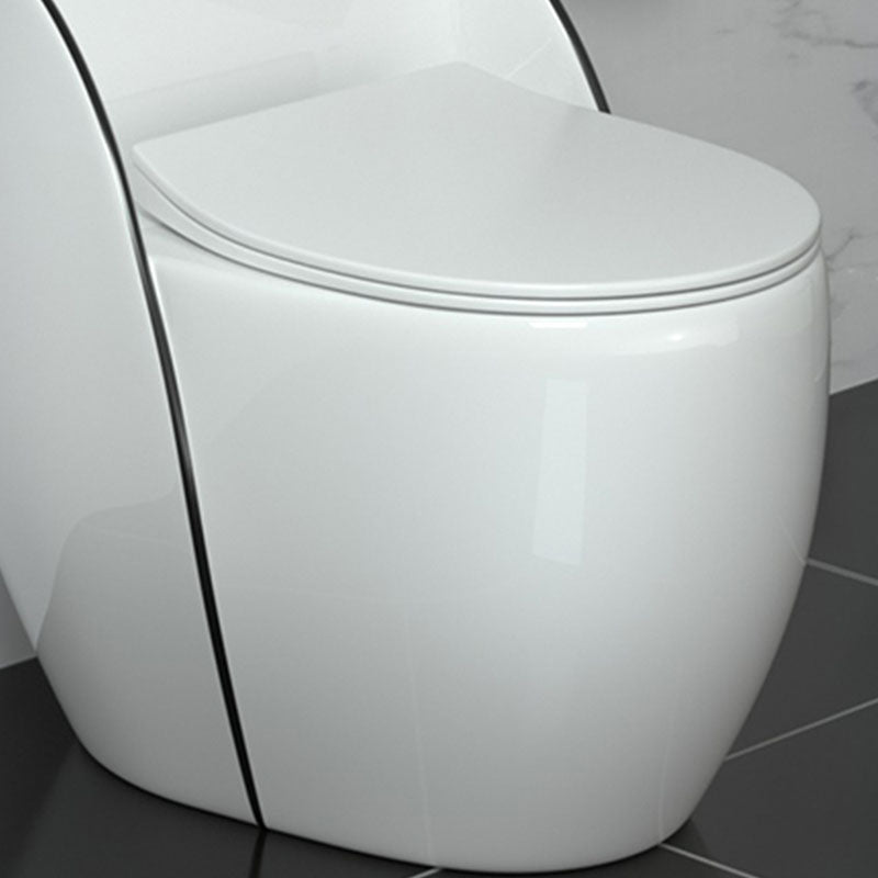 Modern Toilet Bowl Floor Mounted Porcelain Round All-In-One Flush Toilet Clearhalo 'Bathroom Remodel & Bathroom Fixtures' 'Home Improvement' 'home_improvement' 'home_improvement_toilets' 'Toilets & Bidets' 'Toilets' 6909150