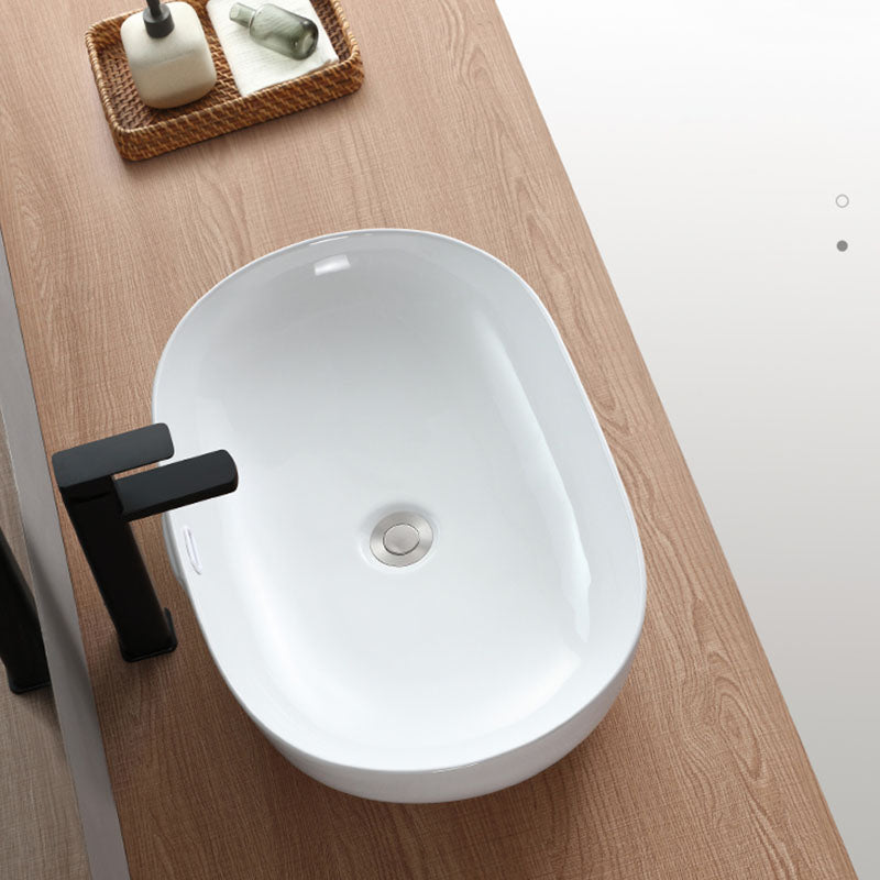 Contemporary Bathroom Sink Solid Color Vessel Bathroom Sink with Overflow Clearhalo 'Bathroom Remodel & Bathroom Fixtures' 'Bathroom Sinks & Faucet Components' 'Bathroom Sinks' 'bathroom_sink' 'Home Improvement' 'home_improvement' 'home_improvement_bathroom_sink' 6913995