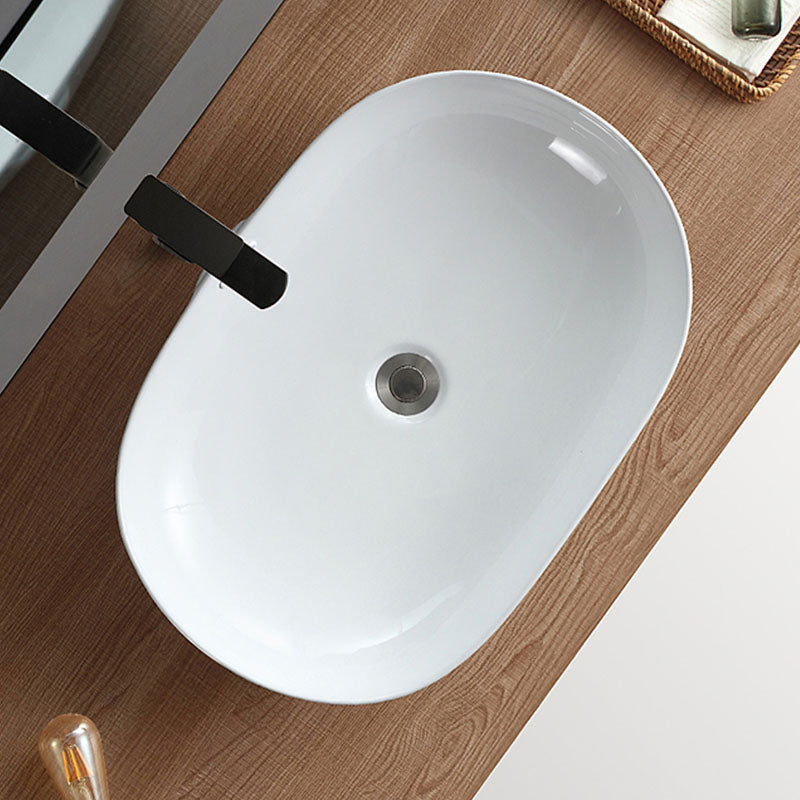 Contemporary Bathroom Sink Solid Color Vessel Bathroom Sink with Overflow Clearhalo 'Bathroom Remodel & Bathroom Fixtures' 'Bathroom Sinks & Faucet Components' 'Bathroom Sinks' 'bathroom_sink' 'Home Improvement' 'home_improvement' 'home_improvement_bathroom_sink' 6914011