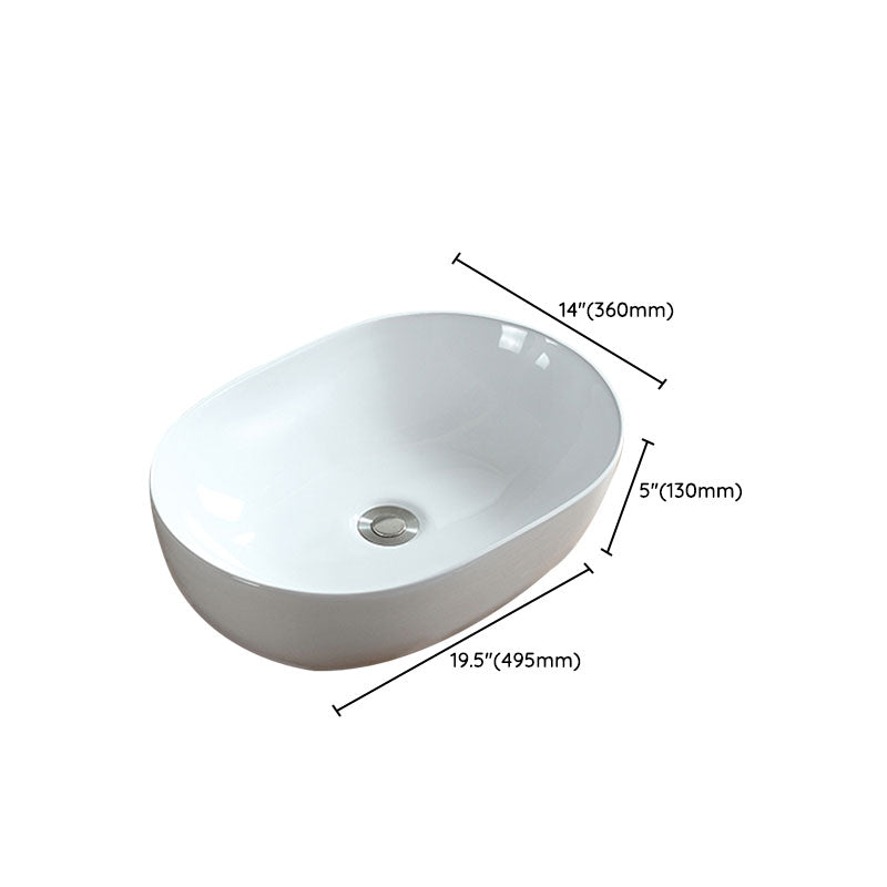 Contemporary Bathroom Sink Solid Color Vessel Bathroom Sink with Overflow Clearhalo 'Bathroom Remodel & Bathroom Fixtures' 'Bathroom Sinks & Faucet Components' 'Bathroom Sinks' 'bathroom_sink' 'Home Improvement' 'home_improvement' 'home_improvement_bathroom_sink' 6914016