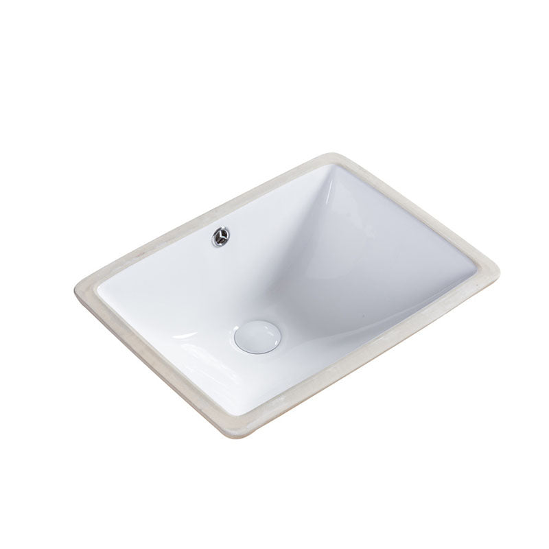 Modern Undermount Vanity Sink Round Porcelain with Pop-Up Drain Bathroom Sink Only Clearhalo 'Bathroom Remodel & Bathroom Fixtures' 'Bathroom Sinks & Faucet Components' 'Bathroom Sinks' 'bathroom_sink' 'Home Improvement' 'home_improvement' 'home_improvement_bathroom_sink' 6914456