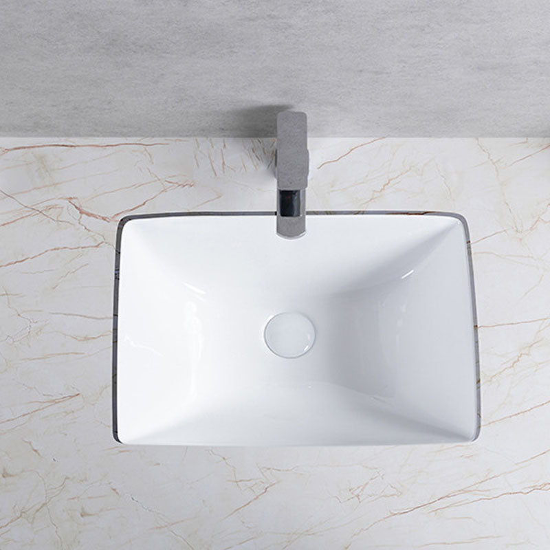 Modern Undermount Vanity Sink Round Porcelain with Pop-Up Drain Bathroom Sink Only Clearhalo 'Bathroom Remodel & Bathroom Fixtures' 'Bathroom Sinks & Faucet Components' 'Bathroom Sinks' 'bathroom_sink' 'Home Improvement' 'home_improvement' 'home_improvement_bathroom_sink' 6914463