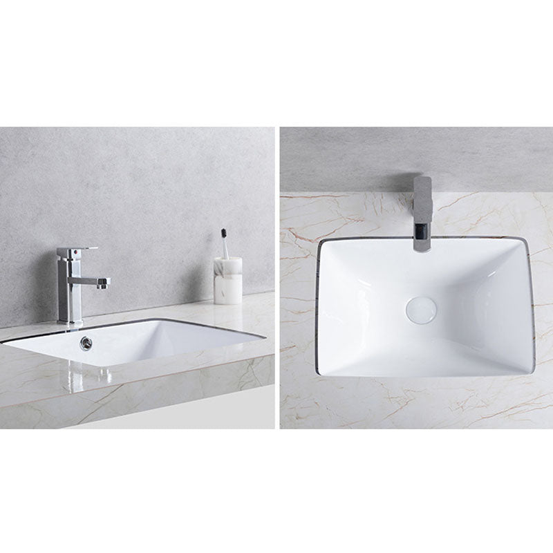 Modern Undermount Vanity Sink Round Porcelain with Pop-Up Drain Bathroom Sink Only Clearhalo 'Bathroom Remodel & Bathroom Fixtures' 'Bathroom Sinks & Faucet Components' 'Bathroom Sinks' 'bathroom_sink' 'Home Improvement' 'home_improvement' 'home_improvement_bathroom_sink' 6914464