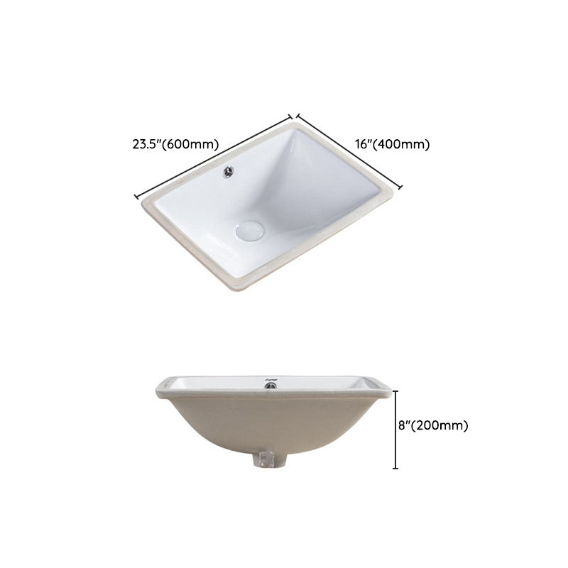 Modern Undermount Vanity Sink Round Porcelain with Pop-Up Drain Bathroom Sink Only Clearhalo 'Bathroom Remodel & Bathroom Fixtures' 'Bathroom Sinks & Faucet Components' 'Bathroom Sinks' 'bathroom_sink' 'Home Improvement' 'home_improvement' 'home_improvement_bathroom_sink' 6914469