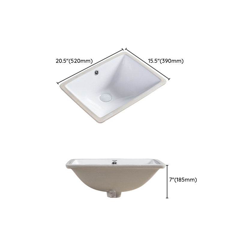 Modern Undermount Vanity Sink Round Porcelain with Pop-Up Drain Bathroom Sink Only Clearhalo 'Bathroom Remodel & Bathroom Fixtures' 'Bathroom Sinks & Faucet Components' 'Bathroom Sinks' 'bathroom_sink' 'Home Improvement' 'home_improvement' 'home_improvement_bathroom_sink' 6914472