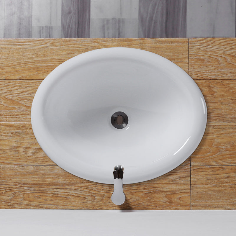 Modern Style Bathroom Sink Oval Porcelain Undermount Bathroom Sink Clearhalo 'Bathroom Remodel & Bathroom Fixtures' 'Bathroom Sinks & Faucet Components' 'Bathroom Sinks' 'bathroom_sink' 'Home Improvement' 'home_improvement' 'home_improvement_bathroom_sink' 6914506